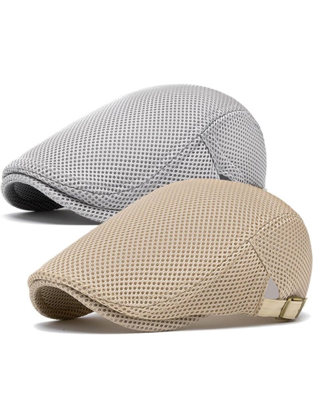 Breathable Mesh Summer Flat Cap | Adjustable Newsboy Ivy Fishing Hat